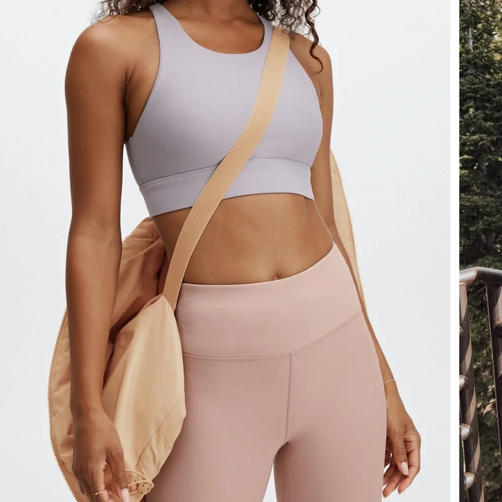 Fabletics Wander Cropped Puffer In Desert - Picture 8 of 8